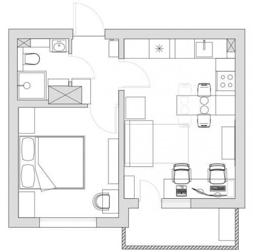 Дизайн интерьера в квартире Vikihoul с чистовой отделкой. 08
