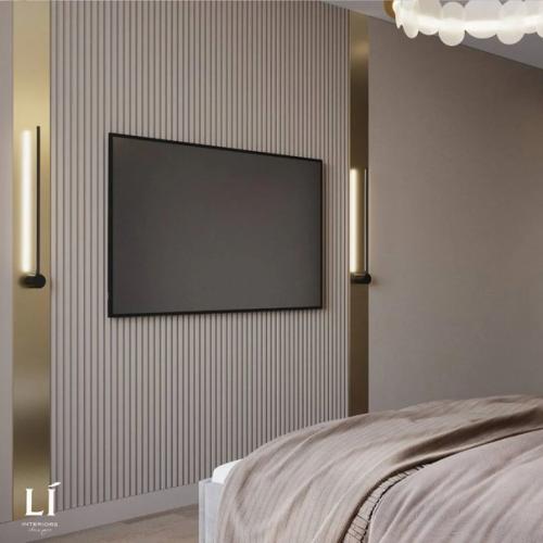 Интерьер спальни с рабочим местом. 03