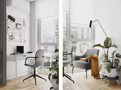 Стильный интерьер квартиры площадью около 50 кв. 07