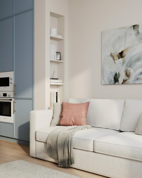 Проект 1-комнатной квартиры 46 м 2 в ЖК Ever в Москве. 03