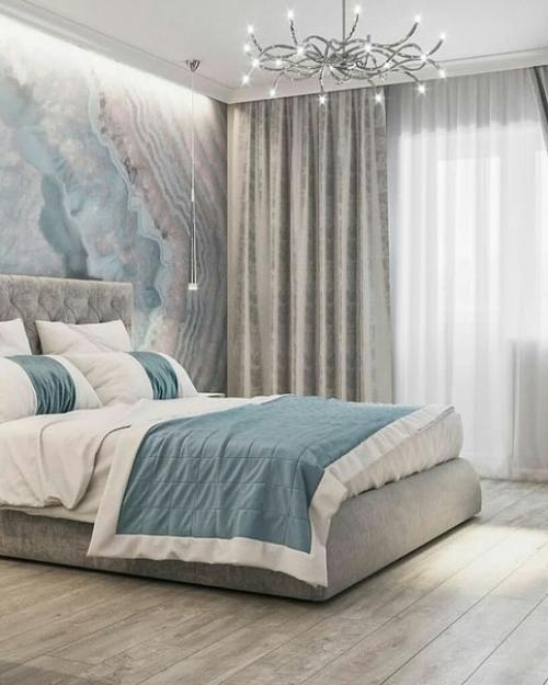 Спальня в холодных тонах. 04