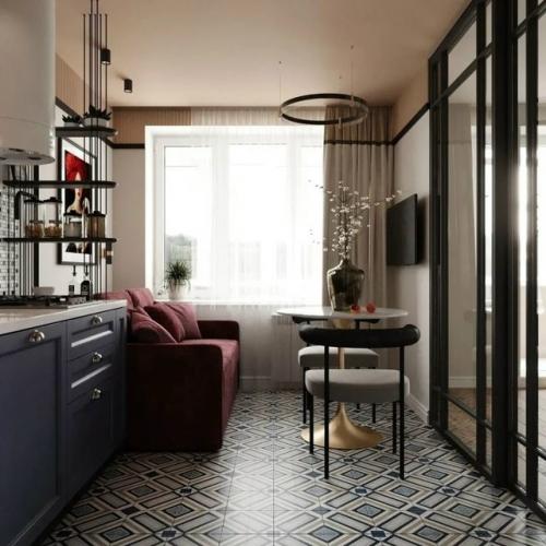 Колоритный интерьер квартиры для молодой девушки - яркий, выразительный и с настроением. 04