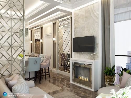 Кухня - гостиная в стиле арт - деко. 03