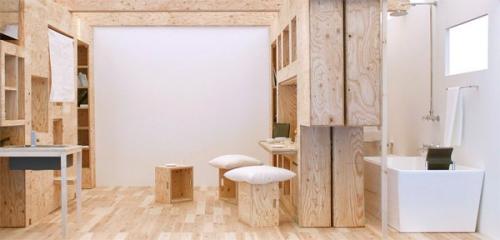 Совершенно новый вариант интерьера маленькой квартиры предложила японская архитектурная фирма Studio_01. 01