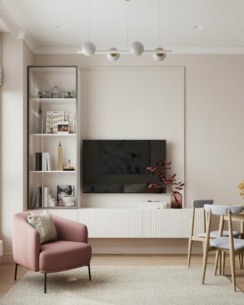 Проект 1-комнатной квартиры 46 м 2 в ЖК Ever в Москве. 05