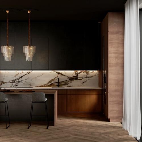 Темный интерьер это всегда вау - эффект. 01