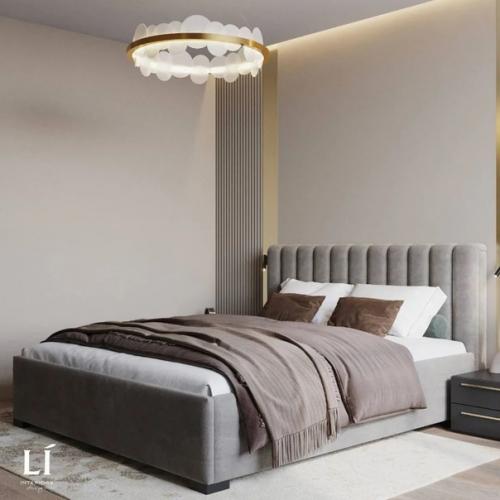 Интерьер спальни с рабочим местом. 05