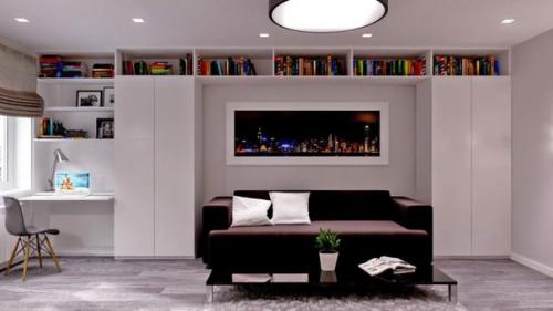 Совеременная студия из однокомнатной квартиры - хрущевки 30 кв. 03