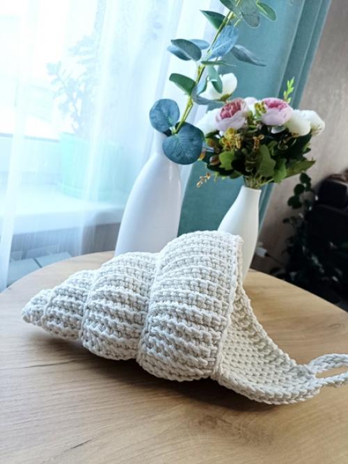 Ракушка из хлопкового шнура готова! 01