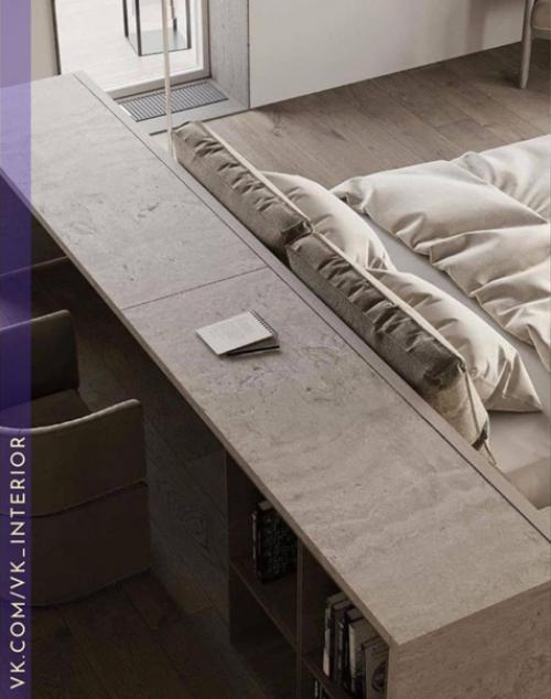 Интерьер спальни. В нежных тонах. 02