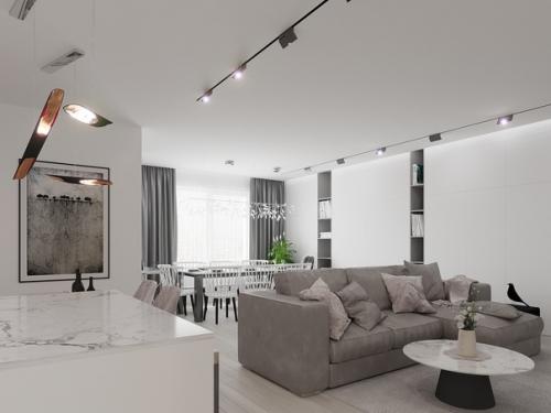 Кухня, гостиная и столовая зона. 06