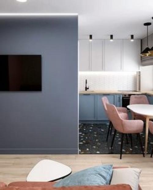 Кухня - гостиная и коридор - это две самые динамичные зоны в доме. 05