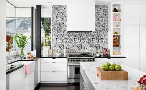 10 оригинальных идей с обоями на кухне. 01