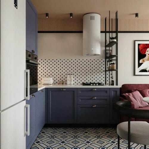 Колоритный интерьер квартиры для молодой девушки - яркий, выразительный и с настроением. 03