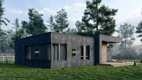 Планировка загородного дома Аин номер 483 от компании Keystroy. 02