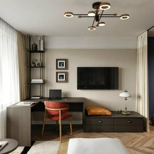 Колоритный интерьер квартиры для молодой девушки - яркий, выразительный и с настроением. 07