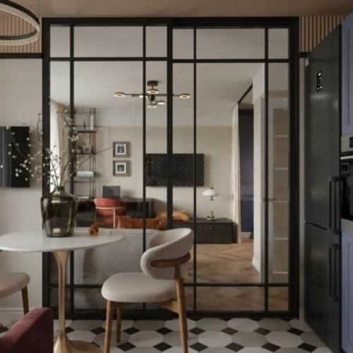 Колоритный интерьер квартиры для молодой девушки - яркий, выразительный и с настроением. 05