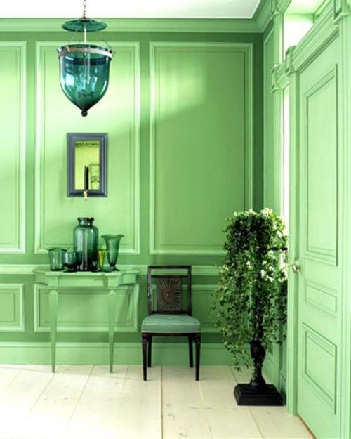 Мятный цвет в интерьере. 04
