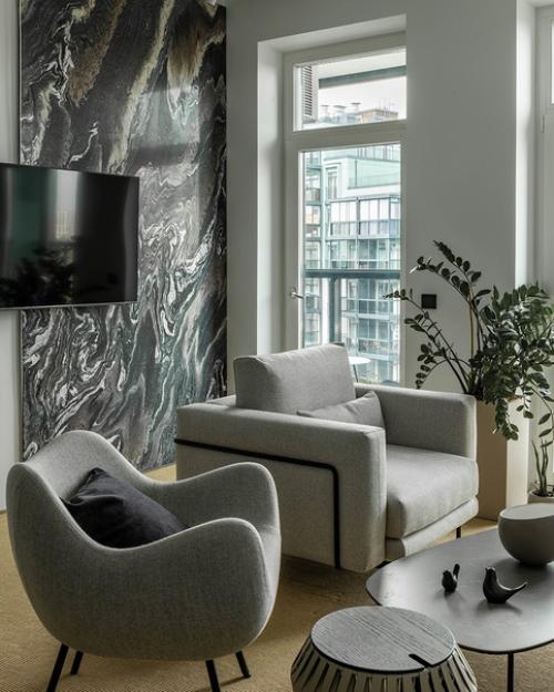 Реализованный интерьер квартиры, площадью 102 кв. 02