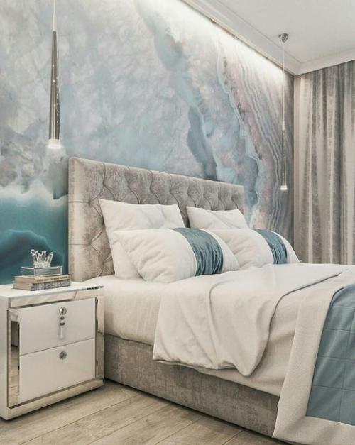 Спальня в холодных тонах. 01