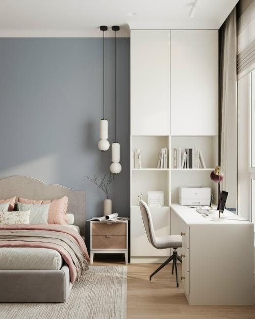 Проект 1-комнатной квартиры 46 м 2 в ЖК Ever в Москве. 07