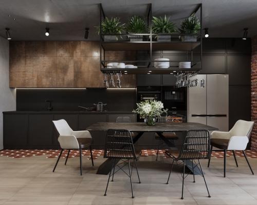 Современный интерьер в стиле лофт. 01