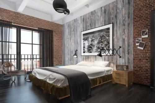 Дизайн спальни в стиле лофт. 02