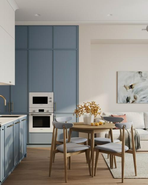 Проект 1-комнатной квартиры 46 м 2 в ЖК Ever в Москве. 01