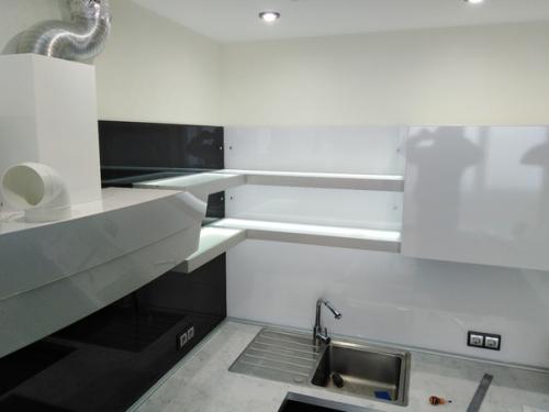 Черно - белая кухня от нашего подписчика. 01