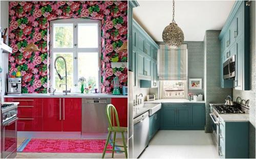10 оригинальных идей с обоями на кухне. 07
