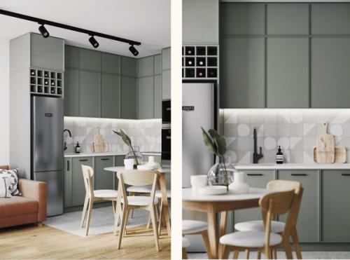 Стильный интерьер квартиры площадью около 50 кв. 03