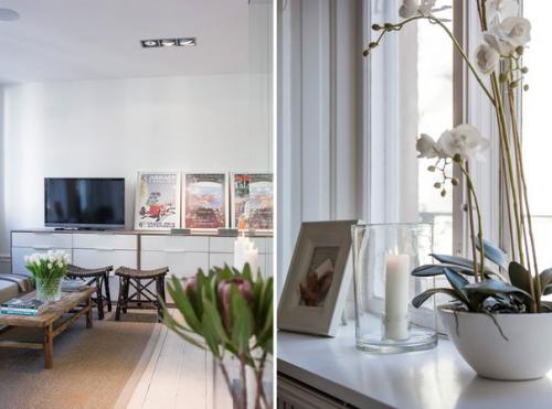 Скандинавский стиль тоже бывает разным: минималистичным, по-домашнему семейным, или же - как в этой небольшой квартире - легким и романтичным. 01