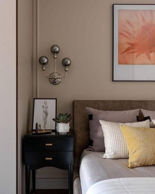 Дизайн однокомнатной квартиры в современном стиле с использованием модных оттенков. 02