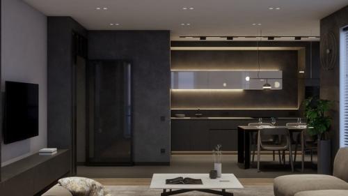 Дизайн гостиной - кухни. 01
