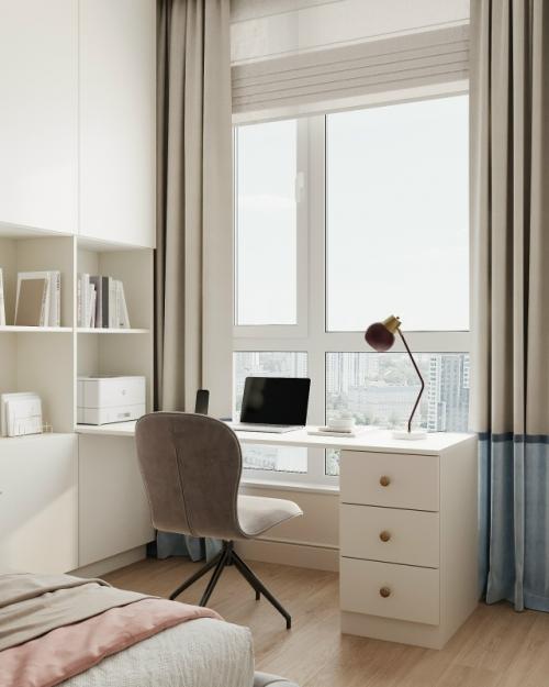 Проект 1-комнатной квартиры 46 м 2 в ЖК Ever в Москве. 08