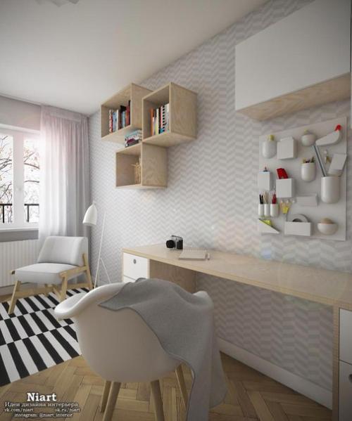 Светлый дизайн двухкомнатной квартиры 44 кв. 06