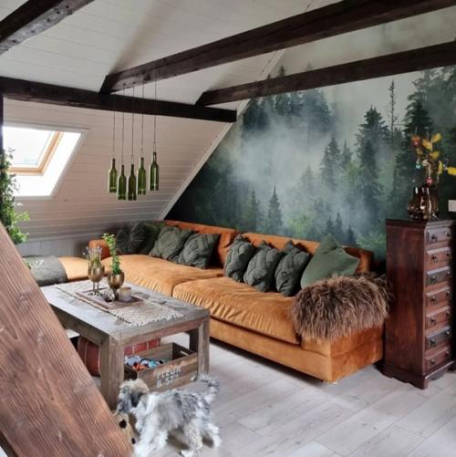 Посмотрите, как красив этот дом с зелёной мебелью. 05