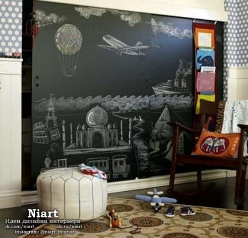 Использование меловой доски в интерьере. 09