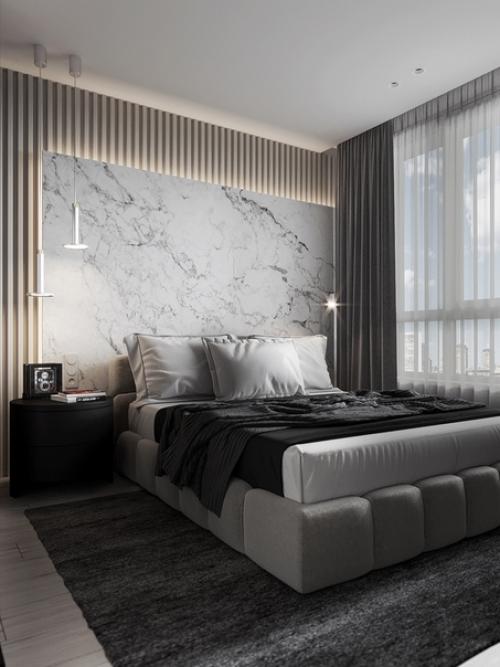 Безупречный стиль: нарядный интерьер однокомнатной квартиры площадью 41 квадратный метр. 05