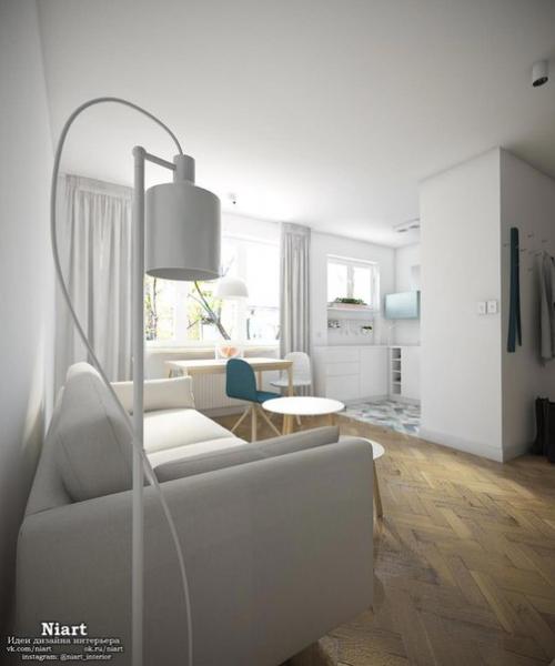 Светлый дизайн двухкомнатной квартиры 44 кв. 02