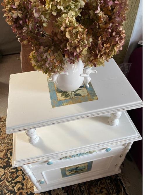 Реставрация старинной тумбы Гортензия. 03