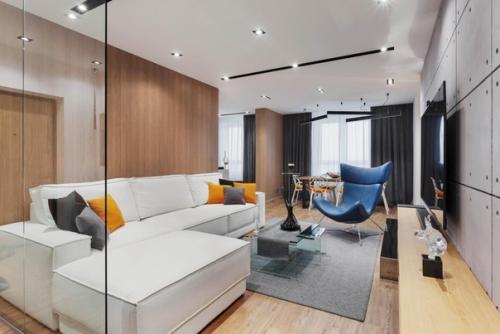 90 кв.  м. дизайн - проект для холостяка. 03