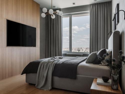 Реализованный интерьер спокойной квартиры, площадью 68 кв. 05