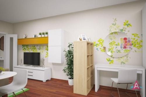 Вариант интерьера квартиры - студии от застройщика. 06