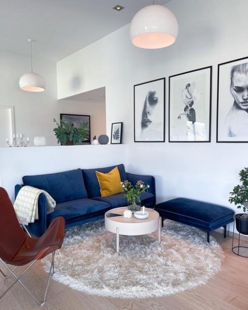 Цвет неба в вашей гостиной: 9 потрясающих синих диванов для уютного интерьера. 01