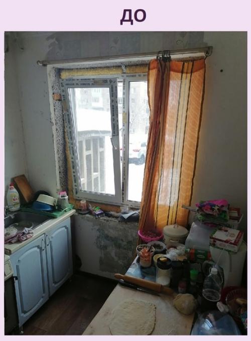 Ремонт в кухне на стадии завершения. 01