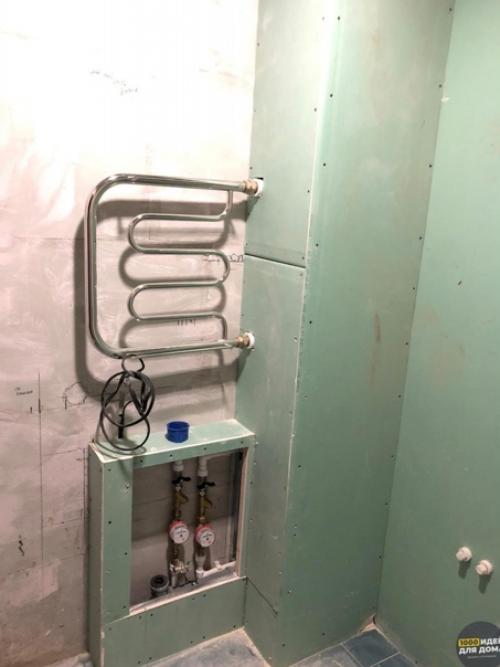 Процесс ремонта. Небольшой ванной комнаты. 05