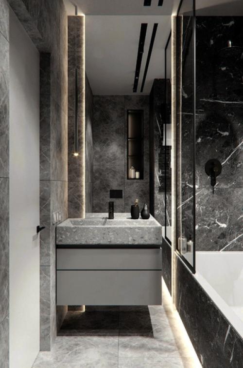 Безупречный стиль: нарядный интерьер однокомнатной квартиры площадью 41 квадратный метр. 08