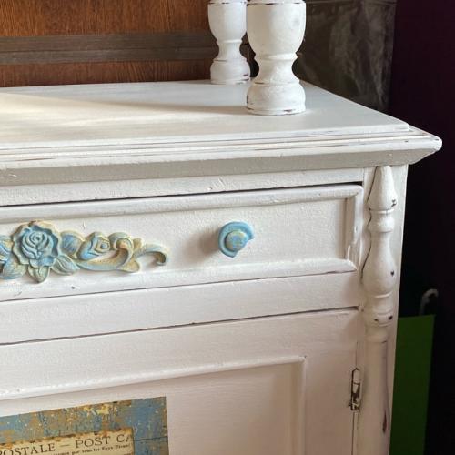 Реставрация старинной тумбы Гортензия. 02