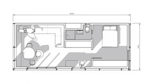 Архитекторы Abodu совместно с бюро Koto представили компактный модульный дом, установленный в сан - Хосе, штат Калифорния, США. 09